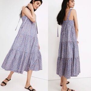 Madewell Lavender Floral Midi Dress